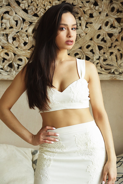 Astrid Herrara in White Dress from Met Art