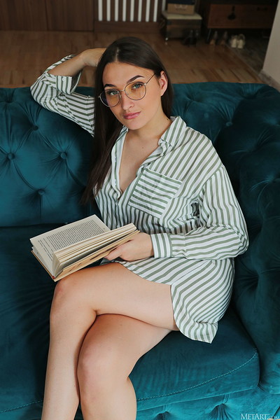 Vavilia Cristoff in Teal from Met Art