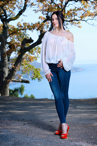 Polly Pure in Blue Jeans from Metart