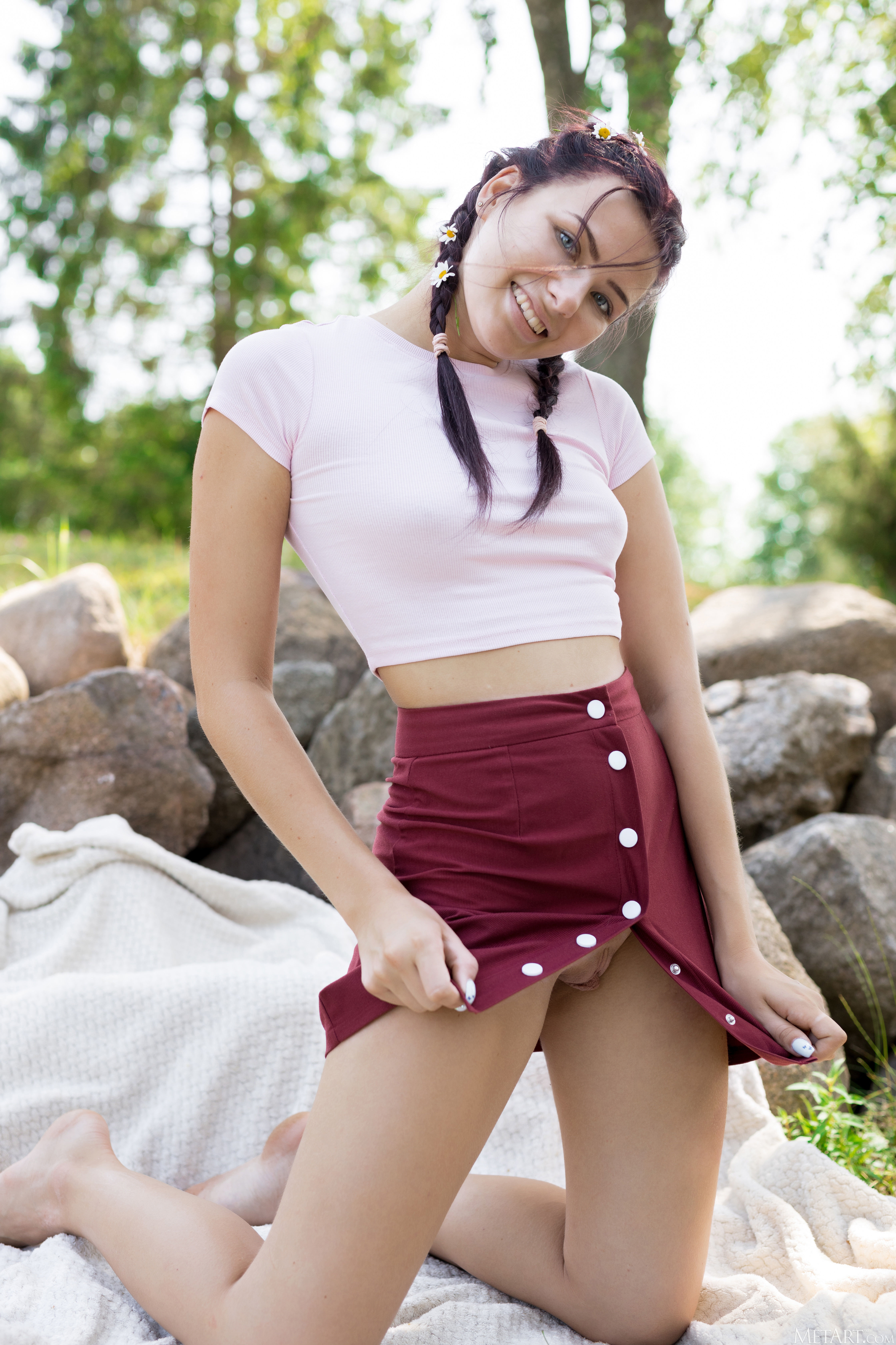 Nana upskirt in Metart set Skirt Flirt