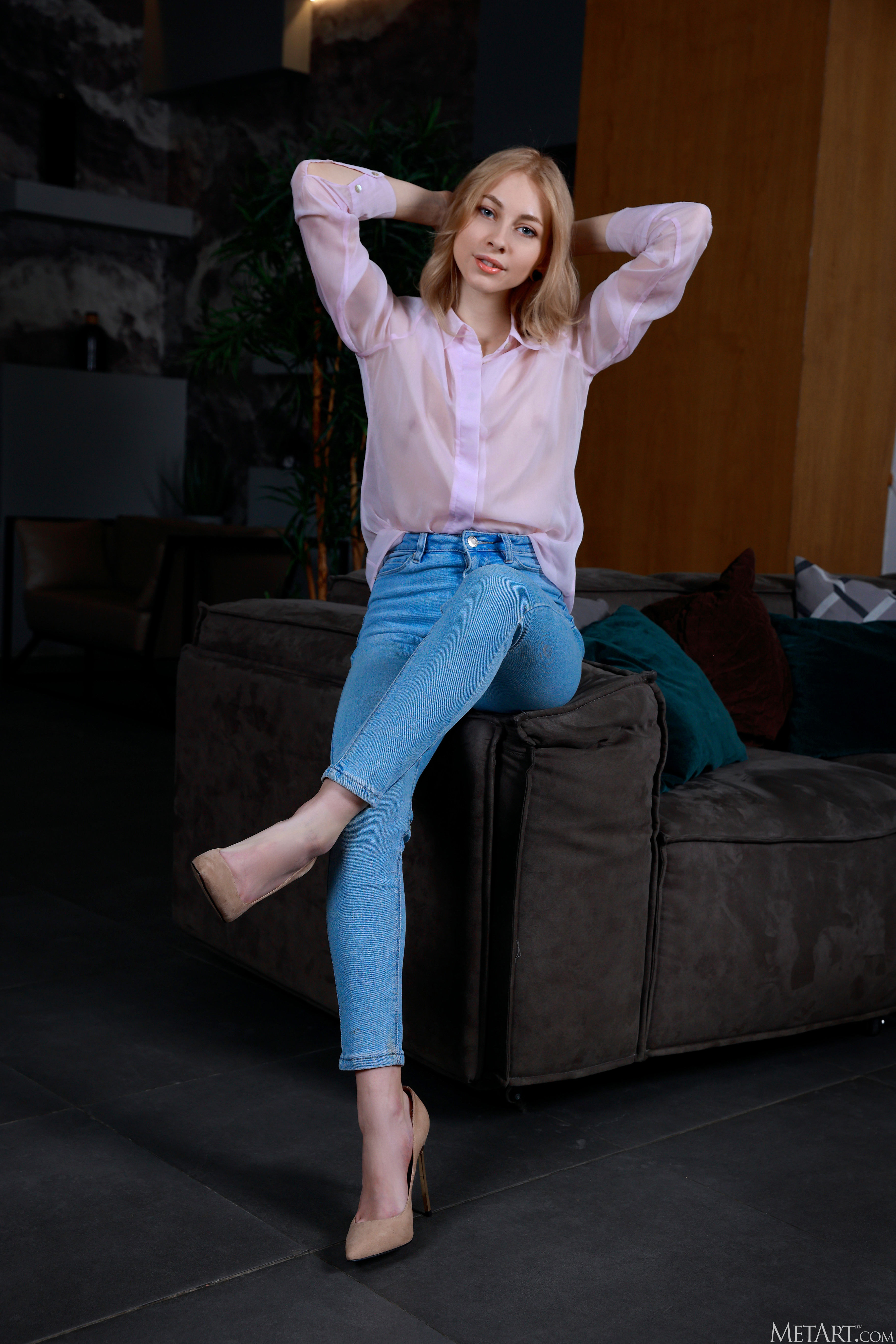 Emily Cade in Metart set Denim Desire