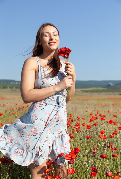 Sumiko in Poppy Field from Metart